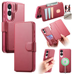 CASENEO For Samsung Galaxy S25 Edge Magnetic Case  RFID Blocking Wallet Detachable Leather Phone Cover with Wristband
