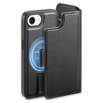 CASENEO For iPhone 17e / 16e Magnetic Case  RFID Blocking Wallet Detachable Leather Phone Cover with Wristband