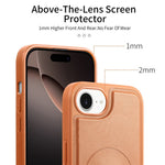 CASENEO For iPhone 17e / 16e Magnetic Case  Wristband PU Leather + PC Shockproof Phone Cover