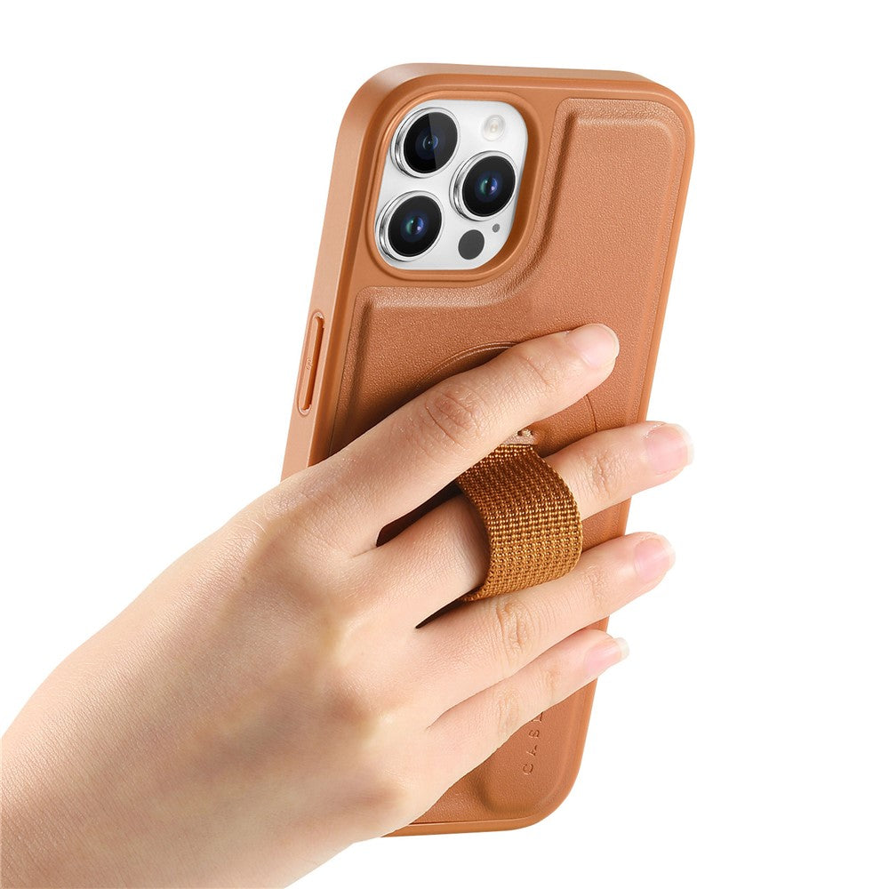 CASENEO For iPhone 12 6.1 inch / iPhone 12 Pro 6.1 inch Magnetic Case  Wristband PU Leather + PC Shockproof Phone Cover