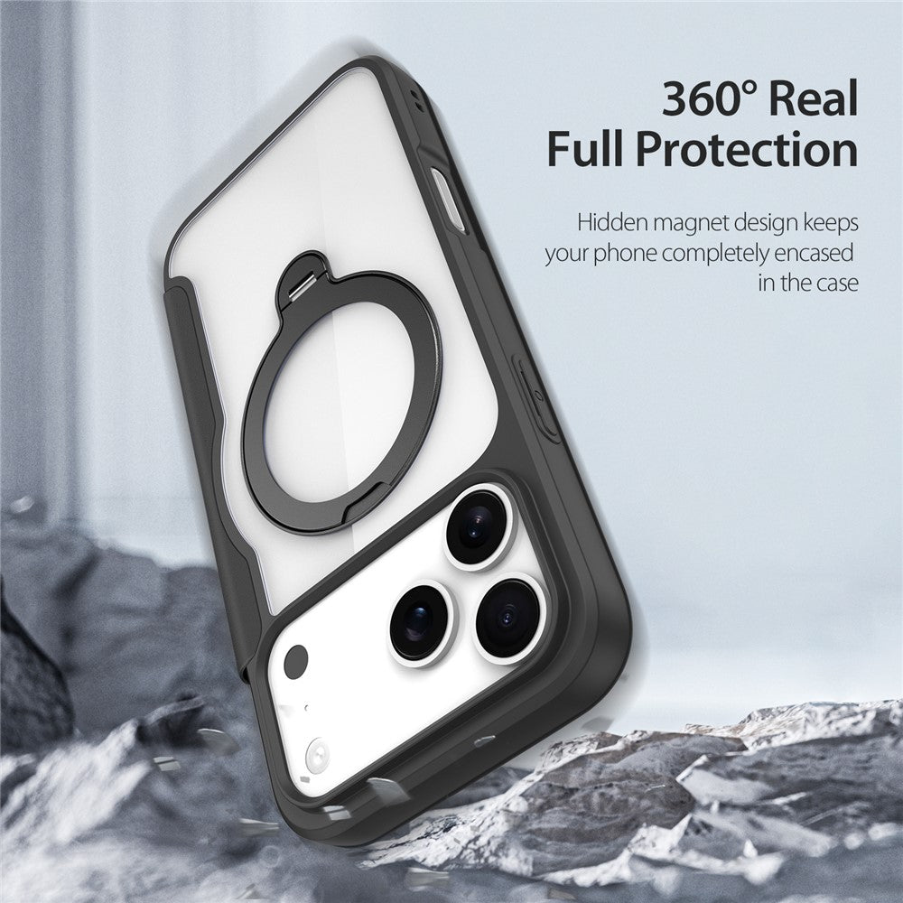 DUX DUCIS For iPhone 17 Pro Max Leather Case  Skin X Pro Series Rotary Kickstand Cover Compatible with MagSafe