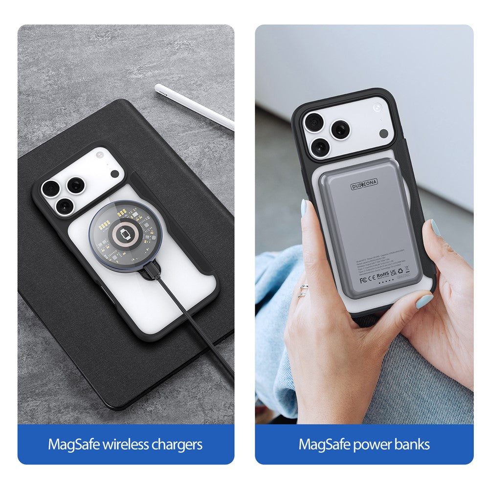 DUX DUCIS Til iPhone 17 Pro Lædercover Skin X Pro Series Rotationsfod Cover Kompatibel med MagSafe