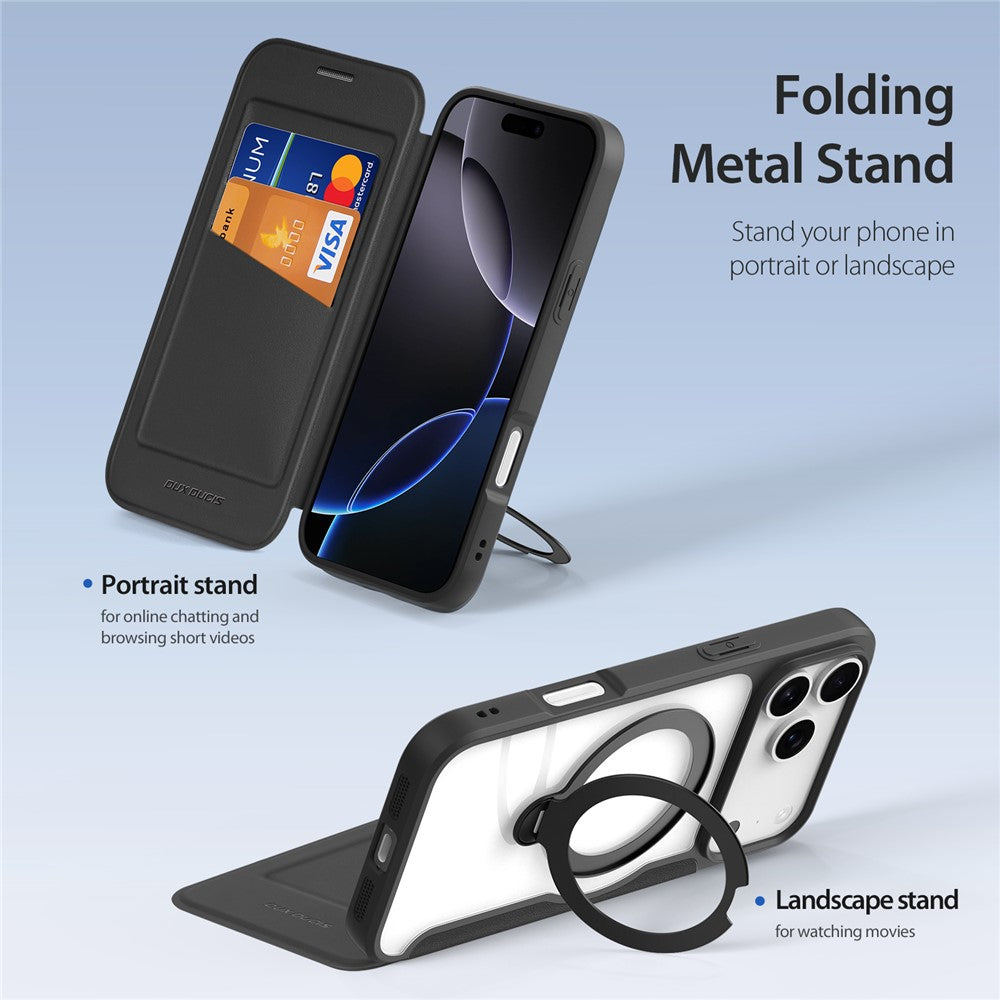 DUX DUCIS Til iPhone 17 Pro Lædercover Skin X Pro Series Rotationsfod Cover Kompatibel med MagSafe