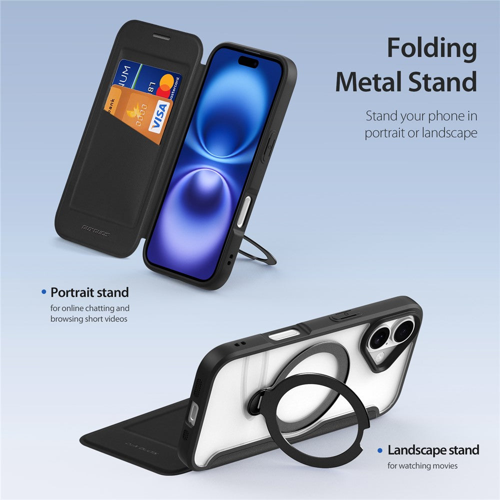 DUX DUCIS For iPhone 17 Leather Case  Skin X Pro Series Rotary Kickstand Cover Compatible with MagSafe