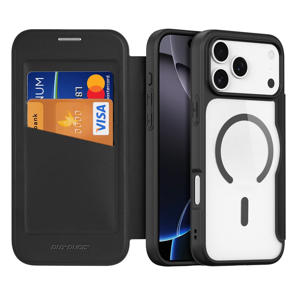 DUX DUCIS For iPhone 17 Pro Max Leather Case  Skin X Pro Series Flip Cover Compatible with MagSafe