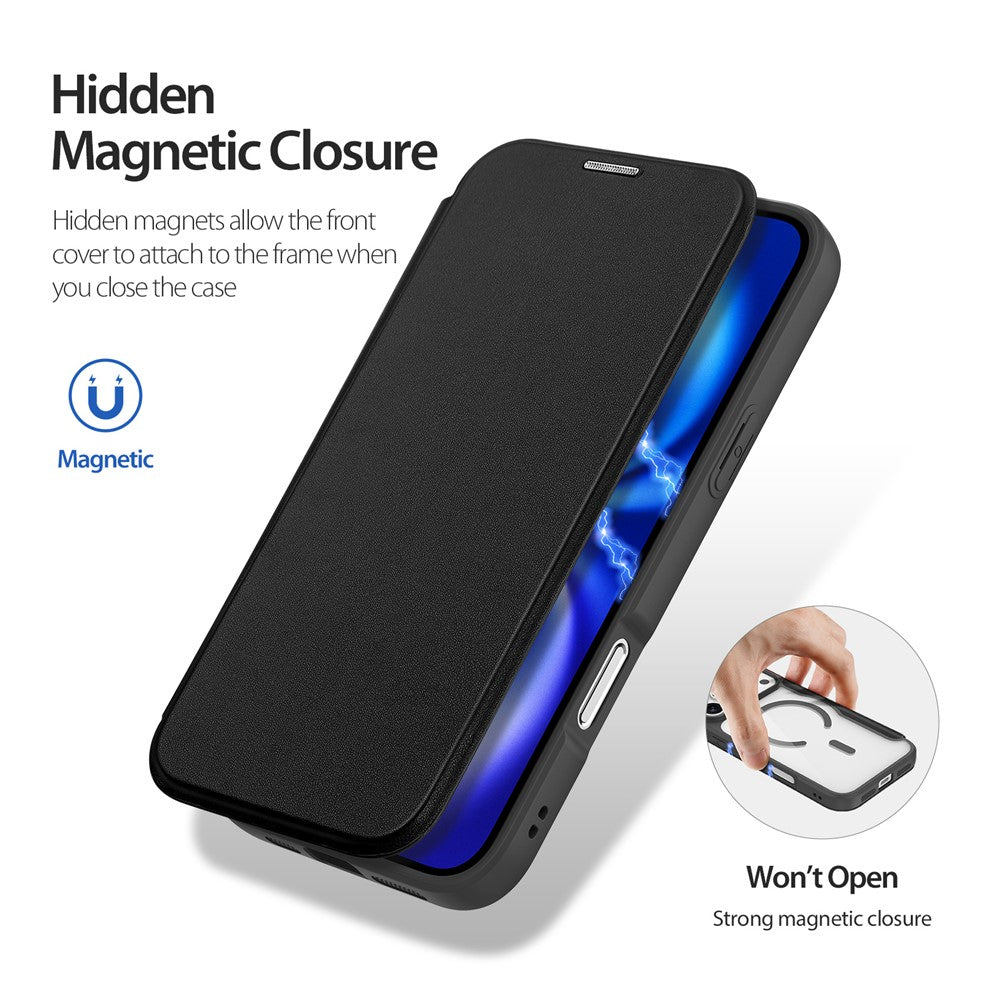 DUX DUCIS For iPhone 17 Pro Max Leather Case  Skin X Pro Series Flip Cover Compatible with MagSafe