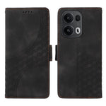 Oppo Reno13 Pro 5G / Oppo Reno14 Pro 5G (Kina) / Oppo Reno14 Pro 5G (Global) Läderfodral Plånbok Rombpräglat mobilfodral Stativ med Rem