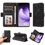 Oppo Reno13 Pro 5G / Oppo Reno14 Pro 5G (Kina) / Oppo Reno14 Pro 5G (Global) Läderfodral Plånbok Rombpräglat mobilfodral Stativ med Rem