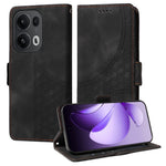 Oppo Reno13 Pro 5G / Oppo Reno14 Pro 5G (Kina) / Oppo Reno14 Pro 5G (Global) Läderfodral Plånbok Rombpräglat mobilfodral Stativ med Rem