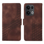 Oppo Reno13 Pro 5G / Oppo Reno14 Pro 5G (Kina) / Oppo Reno14 Pro 5G (Global) Läderfodral Plånbok Rombpräglat mobilfodral Stativ med Rem