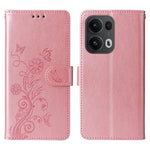 For Oppo Reno13 Pro 5G / Oppo Reno14 Pro 5G (China) / Oppo Reno14 Pro 5G (Global) Leather Case Butterfly Floral Imprint Wallet Stand Cover