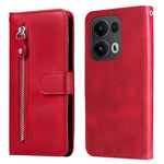 Oppo Reno14 Pro 5G (Kina) / Oppo Reno13 Pro 5G / Oppo Reno14 Pro 5G (Global) PU-läderfodral med dragkedja och plånboksfodral, stativ