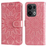 Oppo Reno14 Pro 5G (Kina) / Oppo Reno13 Pro 5G / Oppo Reno14 Pro 5G (Global) fodral med plånbok i läder med solrosmotiv