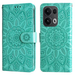 Oppo Reno14 Pro 5G (Kina) / Oppo Reno13 Pro 5G / Oppo Reno14 Pro 5G (Global) fodral med plånbok i läder med solrosmotiv