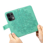 Oppo Reno14 Pro 5G (Kina) / Oppo Reno13 Pro 5G / Oppo Reno14 Pro 5G (Global) fodral blommönster PU-läder plånboksfodral