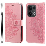 Oppo Reno14 Pro 5G (Kina) / Oppo Reno13 Pro 5G / Oppo Reno14 Pro 5G (Global) fodral blommönster PU-läder plånboksfodral