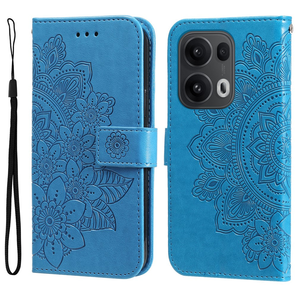Oppo Reno14 Pro 5G (Kina) / Oppo Reno13 Pro 5G / Oppo Reno14 Pro 5G (Global) fodral blommönster PU-läder plånboksfodral