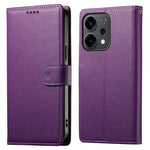 For Oppo Reno14 5G (Global) Case Magnetic Snap Litchi Texture Leather Wallet Phone Cover with Wrist Strap