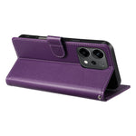 For Oppo Reno14 5G (Global) Case Magnetic Snap Litchi Texture Leather Wallet Phone Cover with Wrist Strap
