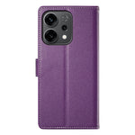 For Oppo Reno14 5G (Global) Case Magnetic Snap Litchi Texture Leather Wallet Phone Cover with Wrist Strap