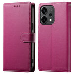 For Oppo Reno14 5G (Global) Case Magnetic Snap Litchi Texture Leather Wallet Phone Cover with Wrist Strap