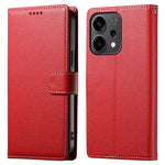 For Oppo Reno14 5G (Global) Case Magnetic Snap Litchi Texture Leather Wallet Phone Cover with Wrist Strap