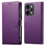 For Oppo Reno14 Pro 5G (Global) Case Magnetic Snap Litchi Texture Leather Wallet Phone Cover with Wrist Strap