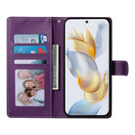 For Huawei nova 14 Ultra 5G Case Magnetic Snap Litchi Texture Leather Wallet Phone Cover with Wrist Strap