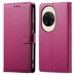 For Huawei nova 14 Ultra 5G Case Magnetic Snap Litchi Texture Leather Wallet Phone Cover with Wrist Strap