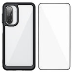 WANLONFENG-mobilcover til Samsung Galaxy A17 5G / A17 4G, XC-serien, TPU-akrylcover med hærdet glas (stort linsehul)