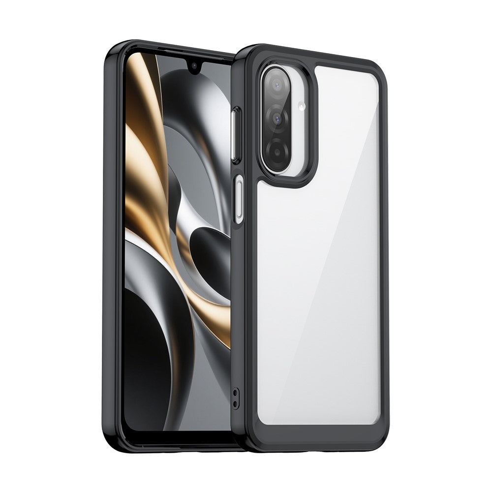 WANLONFENG-mobilcover til Samsung Galaxy A17 5G / A17 4G, XC-serien, TPU-akrylcover med hærdet glas (stort linsehul)