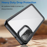 WANLONFENG-mobilcover til Samsung Galaxy A17 5G / A17 4G, XC-serien, TPU-akrylcover med hærdet glas (stort linsehul)