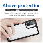 WANLONFENG-mobilcover til Samsung Galaxy A17 5G / A17 4G, XC-serien, TPU-akrylcover med hærdet glas (stort linsehul)