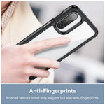 WANLONFENG-mobilcover til Samsung Galaxy A17 5G / A17 4G, XC-serien, TPU-akrylcover med hærdet glas (stort linsehul)