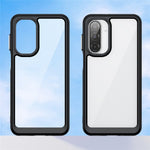 WANLONFENG-mobilcover til Samsung Galaxy A17 5G / A17 4G, XC-serien, TPU-akrylcover med hærdet glas (stort linsehul)