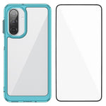 WANLONFENG-mobilcover til Samsung Galaxy A17 5G / A17 4G, XC-serien, TPU-akrylcover med hærdet glas (stort linsehul)