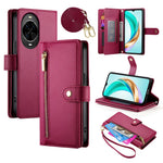 For Huawei nova 14 5G Case Zipper Pocket Wallet Leather Phone Cover with Straps