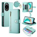 For Huawei nova 14 5G Case Zipper Pocket Wallet Leather Phone Cover with Straps