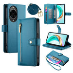 For Huawei nova 14 5G Case Zipper Pocket Wallet Leather Phone Cover with Straps