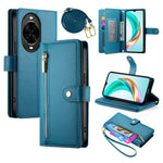 For Huawei nova 14 Pro 5G Case Zipper Pocket Wallet Leather Phone Cover with Straps