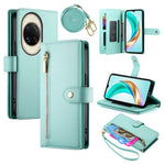 For Huawei nova 14 Ultra 5G Case Zipper Pocket Wallet Leather Phone Cover with Straps