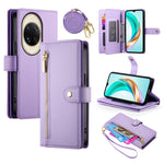 For Huawei nova 14 Ultra 5G Case Zipper Pocket Wallet Leather Phone Cover with Straps
