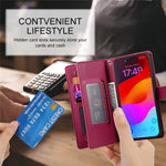 Til iPhone 18 Pro Max / 17 Pro Max Cover Lynlåslomme Pung Læder Telefoncover med Remme