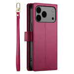 Til iPhone 18 Pro Max / 17 Pro Max Cover Lynlåslomme Pung Læder Telefoncover med Remme
