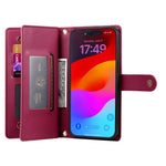 Til iPhone 18 Pro Max / 17 Pro Max Cover Lynlåslomme Pung Læder Telefoncover med Remme