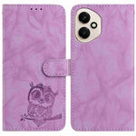 For Honor 400 5G (Global) Case Owl Imprinted PU Leather Wallet Phone Cover with Wrist Strap