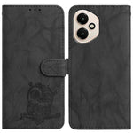 For Honor 400 5G (Global) Case Owl Imprinted PU Leather Wallet Phone Cover with Wrist Strap