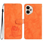 For Honor 400 5G (Global) Case Owl Imprinted PU Leather Wallet Phone Cover with Wrist Strap