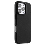 MELKCO For iPhone 16 Pro Max Magnetic Case Genuine Cow Leather PC Phone Back Cover