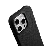 MELKCO For iPhone 16 Pro Max Magnetic Case Genuine Cow Leather PC Phone Back Cover